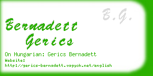 bernadett gerics business card